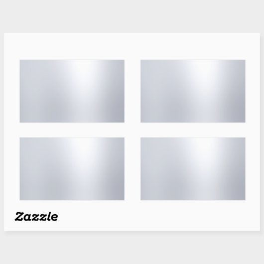 シルバーフェイク空白のテンプレートグラマエレガントルック 長方形シール (シート)