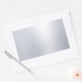 シルバーフェイク空白のテンプレートグラマエレガントルック 長方形シール (封筒)