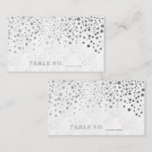 シルバーフェイク紙吹雪ドット座席表 プレイスカード (正面/裏面)