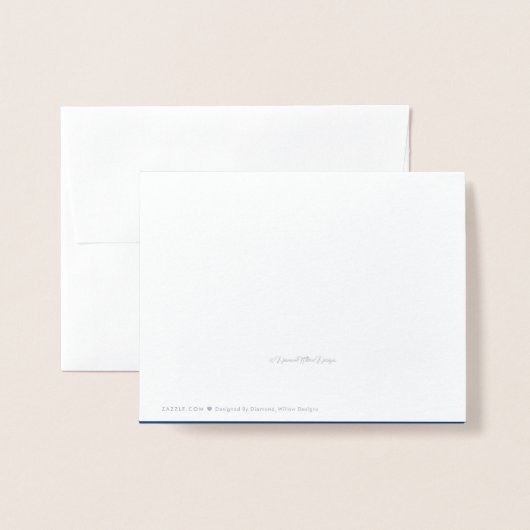 シルバーフォイルありがとうご注意 箔カード (裏面封筒付き)