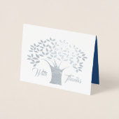 シルバーフォイルありがとうご注意 箔カード (正面)