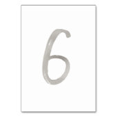シルバーフォイルおしゃれな結婚式テーブルナンバー | テーブル6 テーブルナンバー (正面)