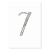 シルバーフォイルおしゃれ結婚式テーブルナンバー| テーブル7 テーブルナンバー (正面)