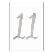 シルバーフォイルがおしゃれなウェディングテーブルナンバー | テーブル11 テーブルナンバー (正面)