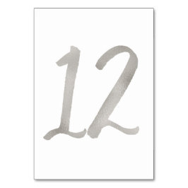 シルバーフォイルがおしゃれなウェディングテーブルナンバー | テーブル12 テーブルナンバー