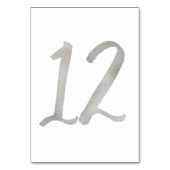 シルバーフォイルがおしゃれなウェディングテーブルナンバー | テーブル12 テーブルナンバー (正面)