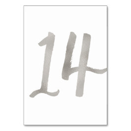 シルバーフォイルがおしゃれなウェディングテーブルナンバー | テーブル14 テーブルナンバー