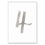 シルバーフォイルがおしゃれなウェディングテーブルナンバー|テーブル4 テーブルナンバー (正面)