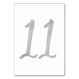 シルバーフォイルがおしゃれな結婚式のテーブルナンバー | テーブル11 テーブルナンバー