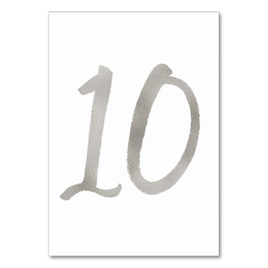 シルバーフォイルがおしゃれな結婚式テーブルナンバー | テーブル11 テーブルナンバー (裏面)