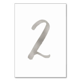 シルバーフォイルがおしゃれな結婚式テーブルナンバー | テーブル2 テーブルナンバー