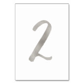 シルバーフォイルがおしゃれな結婚式テーブルナンバー | テーブル2 テーブルナンバー (正面)