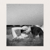 シルバーフォイルのスクリプト写真の日付カードの変更 名刺 (内部フラット)