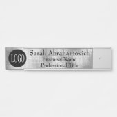 シルバーフォイルオフィスドアシンボルや象徴名プレート サインプレート (正面)