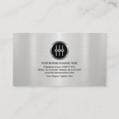 シルバーフォイルオーディオディスプレイエンボス文字DJ 名刺 (裏面)