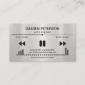 シルバーフォイルオーディオディスプレイエンボス文字DJ 名刺 (正面)