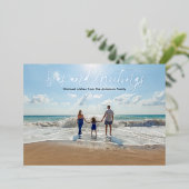 シルバーフォイルシーズアンドグリーティングビーチクリスマスフォイ 箔シーズンカード (立ち正面)