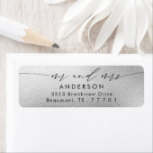 シルバーフォイルスクリプトシック氏&ミセス差出人住所 ラベル (インサイチュ)