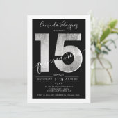 シルバーフォイルスクリプト ブラック キンセアニエラ フォト 招待状 (スタンド正面)