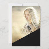 シルバーフォイルスクリプト ブラック キンセアニエラ フォト 招待状 (裏面)