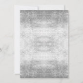 シルバーフォイルストライプの花柄ホットピンク ID759 招待状 (裏面)