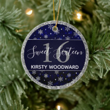 シルバーフォイルスノーフレーク&ブルー《写真》ぼけ味スウィート16