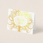 シルバーフォイルスワールツリーサンキュー 箔カード (正面)