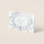 シルバーフォイルスワールツリーサンキュー 箔カード (正面)