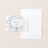 シルバーフォイルスワールツリーサンキュー 箔カード (ディスプレー)