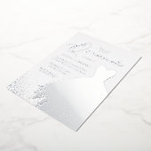 シルバーフォイルドレエレガントスキンセアニェラパーティー 箔招待状 (回転した状態)
