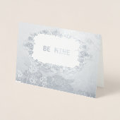 シルバーフォイルバラズビーマインバレンタインカップル 箔カード (正面)