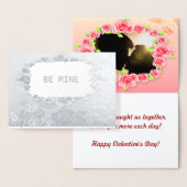 シルバーフォイルバラズビーマインバレンタインカップル 箔カード (ディスプレー)