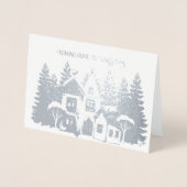 シルバーフォイルパーソナライズクリスマスカード 箔カード (正面)