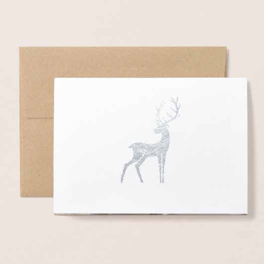 シルバーフォイルフォトクリスマススタパーソナライズされたグ 箔カード (裏面封筒付き)