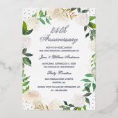 シルバーフォイルフローラリース25周年 箔招待状 (正面)