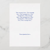 シルバーフォイルホリデーカード – ミッドナイト澄ん 箔シーズンカード (裏面)