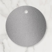 シルバーフォイルラブスクリプト結婚式の引き出物テンプレート フェイバータグ (裏面)