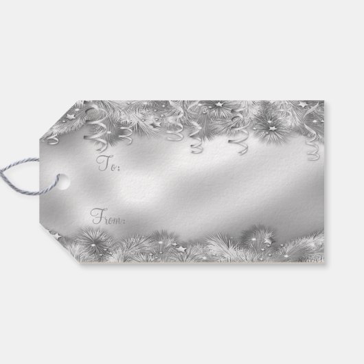 シルバーフォイルルックギフトラベル ギフトタグ (裏面横)