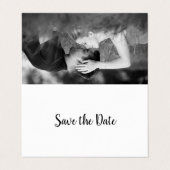 シルバーフォイル写真カレンダー日付カードを保存 名刺 (外部フラット)