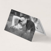 シルバーフォイル写真カレンダー日付カードを保存 名刺 (裏面)