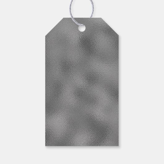 シルバーフォイル効果タイポグラフィメリークリスマス ギフトタグ (裏面)