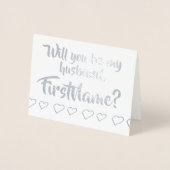 シルバーフォイル基本結婚提案カード 箔カード (正面)