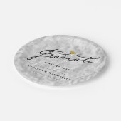 シルバーフォイル大学院スクリプトスタイリッシュ卒業パー ペーパープレート (アングル)