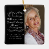 シルバーフォイル恋しく思のピース記念写真記念 セラミックオーナメント (正面)