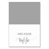 シルバーフォイル書道結婚の護衛座席表 テーブルナンバー (正面)