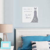 シルバーフォイル歓迎ブライダルシャワー 箔ポスター (インサイチュ (寝室))