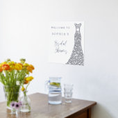 シルバーフォイル歓迎ブライダルシャワー 箔ポスター (レイダウン (キッチン))