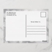 シルバーフォイル水カラークリスマス格言 箔シーズンポストカード (裏面)