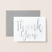 シルバーフォイル渦巻き木ありがとう聖書の聖句 箔カード (封筒付き正面)