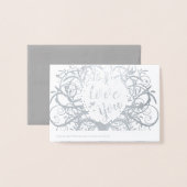 シルバーフォイル渦巻き木ありがとう聖書の聖句 箔カード (裏面封筒付き)